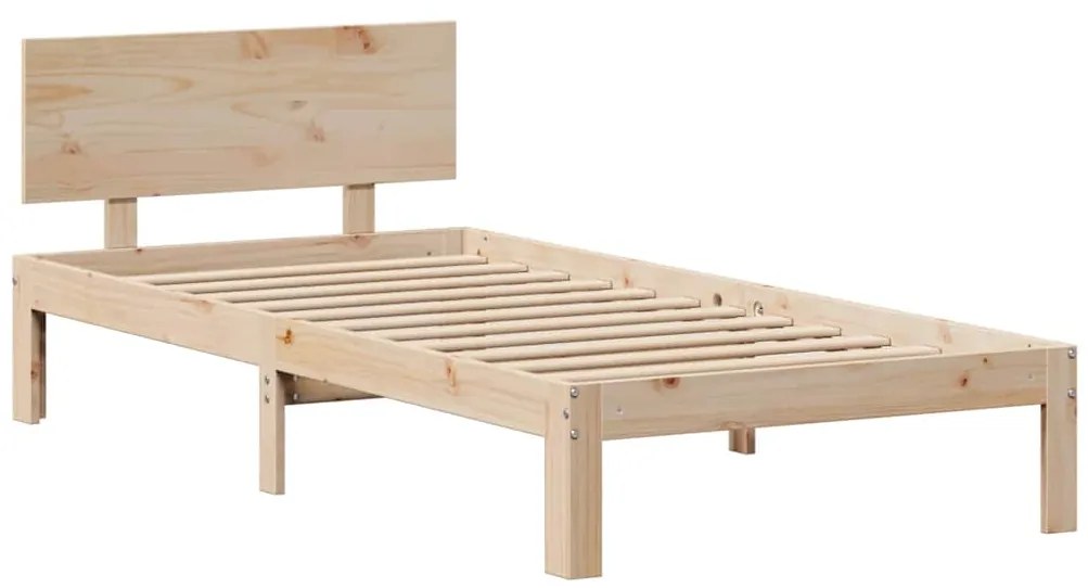 Estrutura de cama com gavetas 90x190 cm madeira de pinho maciça