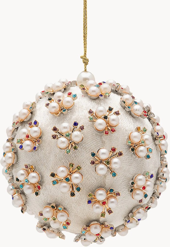 Bola de Natal artesanal Pearly Delight