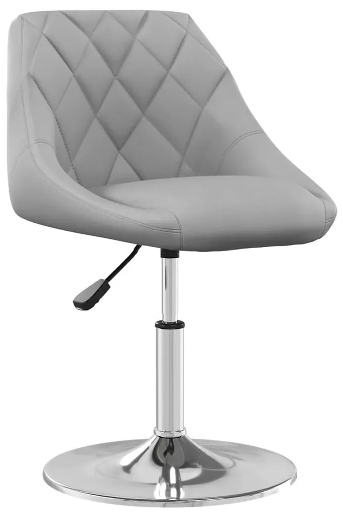 Cadeiras de jantar giratórias 2 pcs veludo cinzento-claro