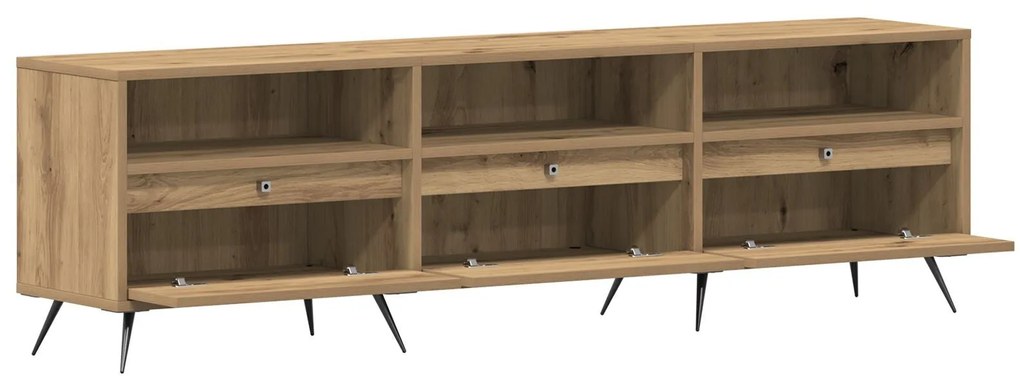 Cabide de TV Carvalho Artisan 150x30x44,5 cm Madeira de Engenharia