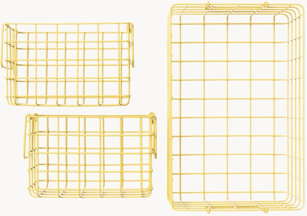 Cestos em metal Mustard Made, conjunto de 3