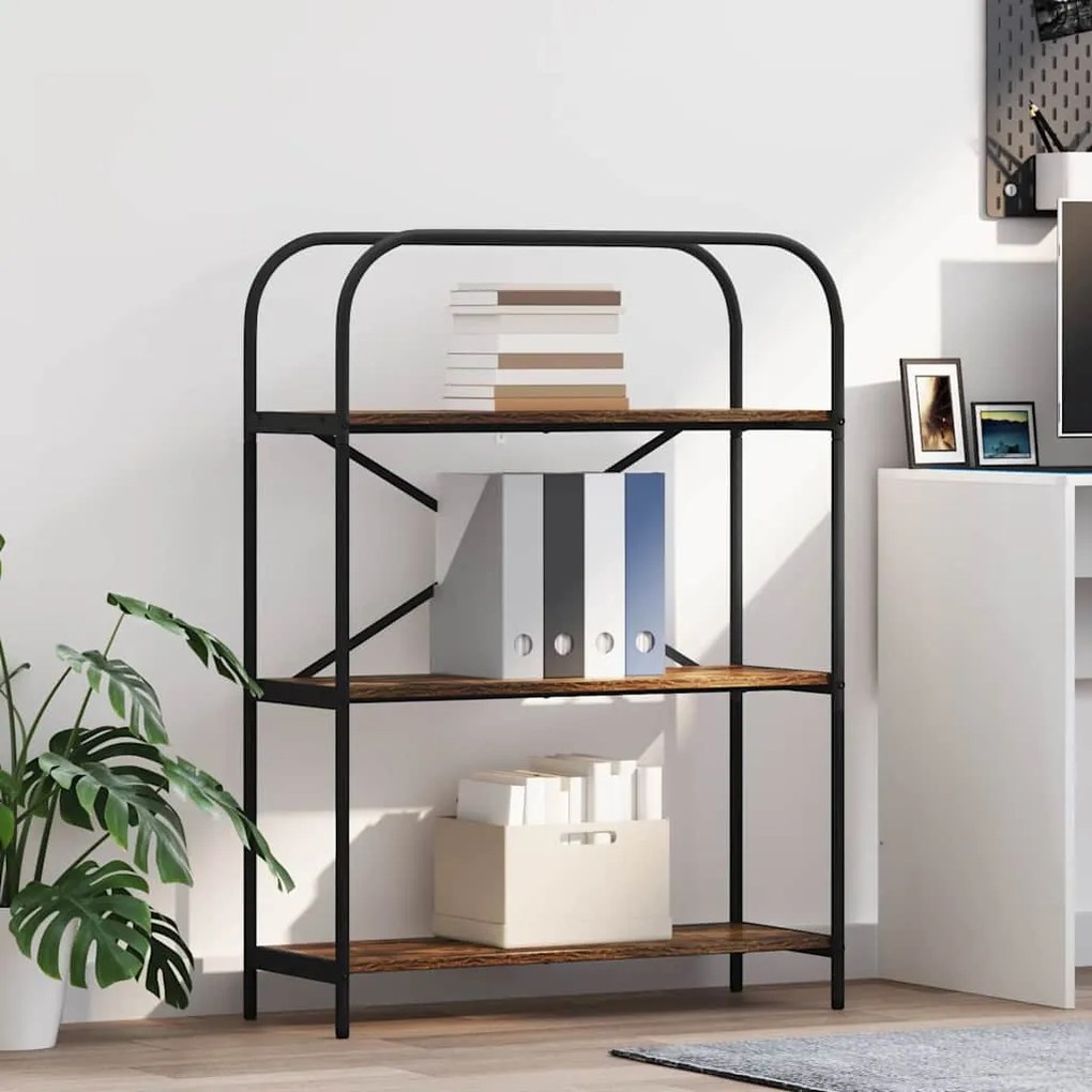 vidaXL Estante Carvalho Defumado 80 x 30 x 109 cm Madeira processada