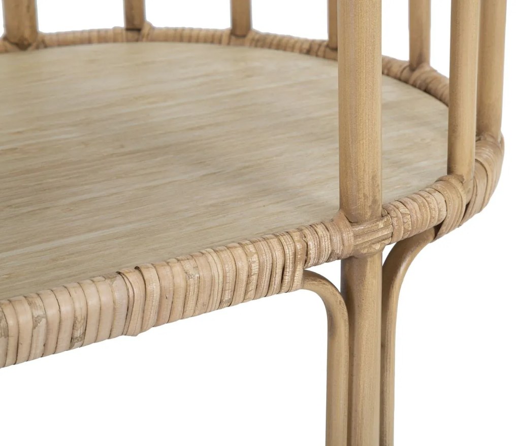 MESA CONSOLA PANAMA 3 PRATELE 120X37,5X80 CM CASTANHO
