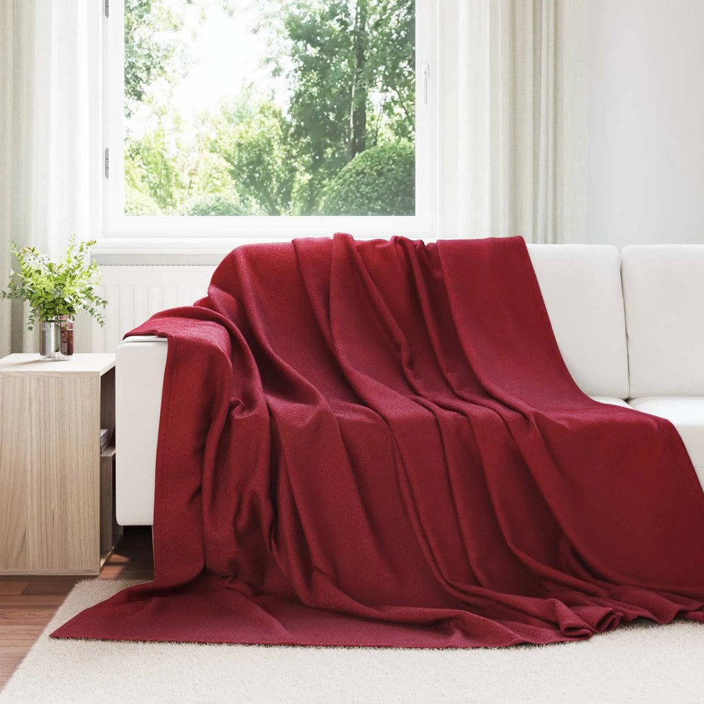 vidaXL Cobertores de Sofá 6 pcs Vermelho Bordeaux 240 x 220 cm Lã