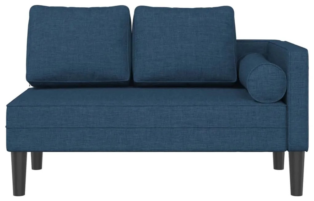 Chaise lounge com almofadões tecido azul