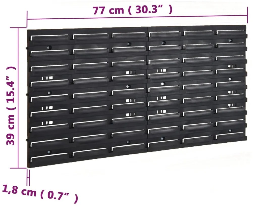 26pcs conjunto prateleiras de oficina 77x39cm PP vermelho/preto