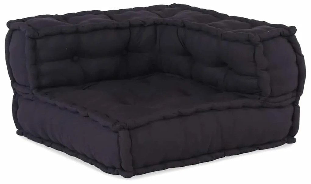 vidaXL Pouffes Modulares 3 peças Tecido Antracite