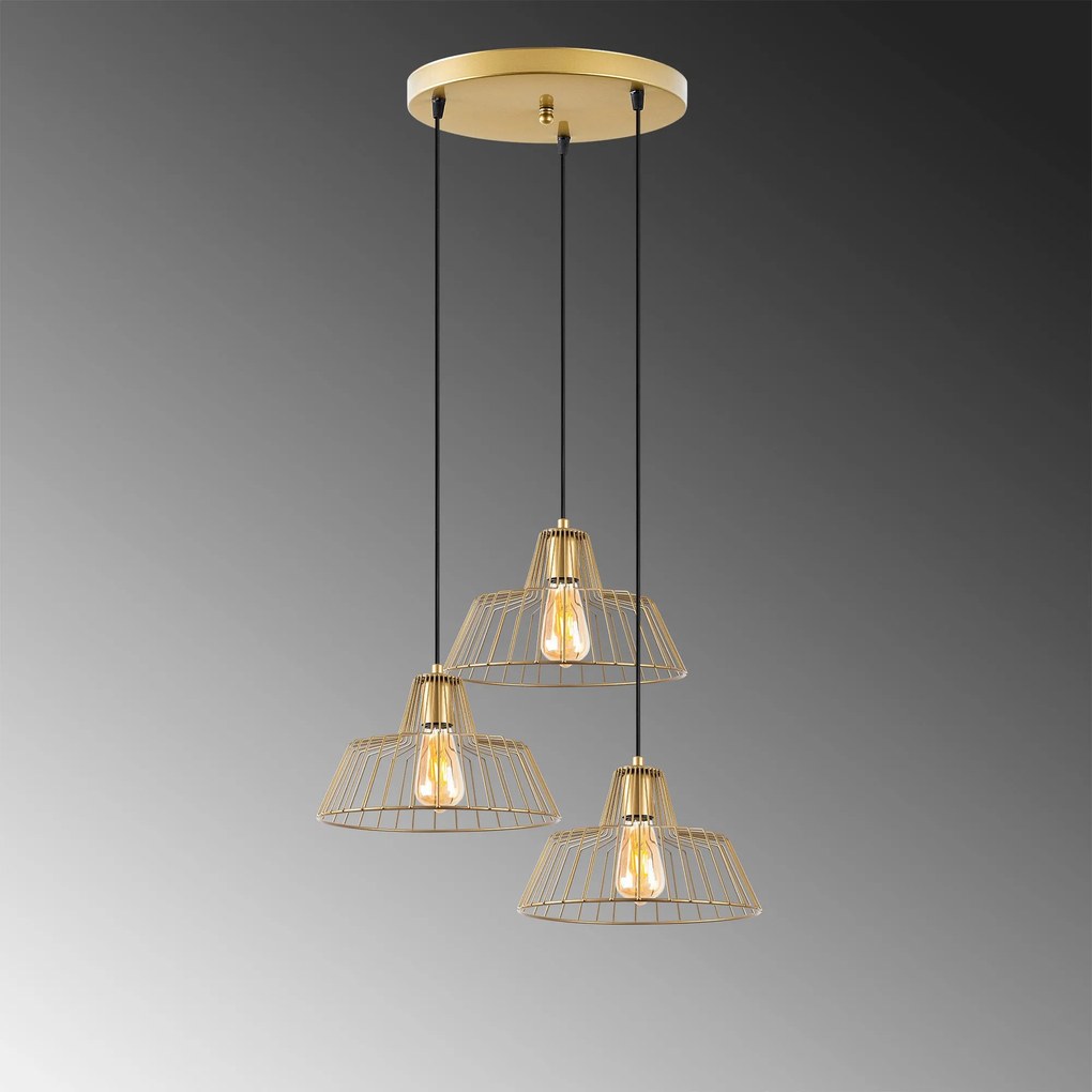 Chandelier Hakcu – Shiny Gold – 55 x 55 x 116 cm