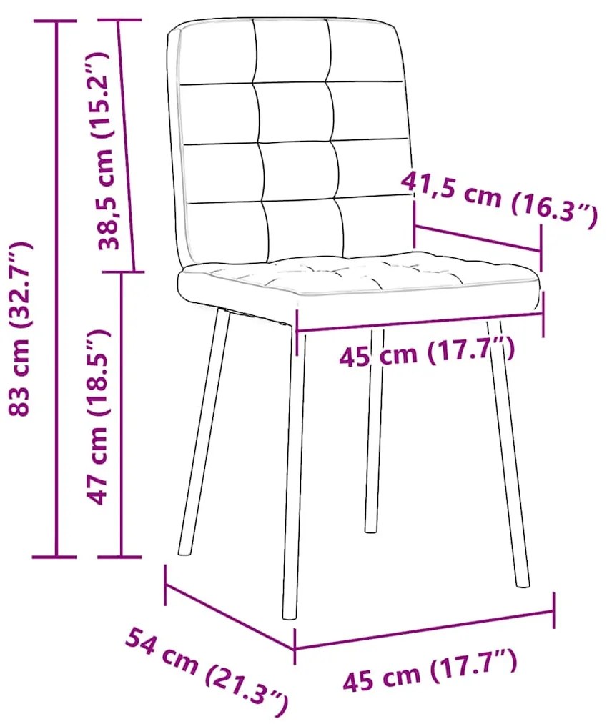 Cadeiras de jantar 2 pcs veludo cinzento-claro