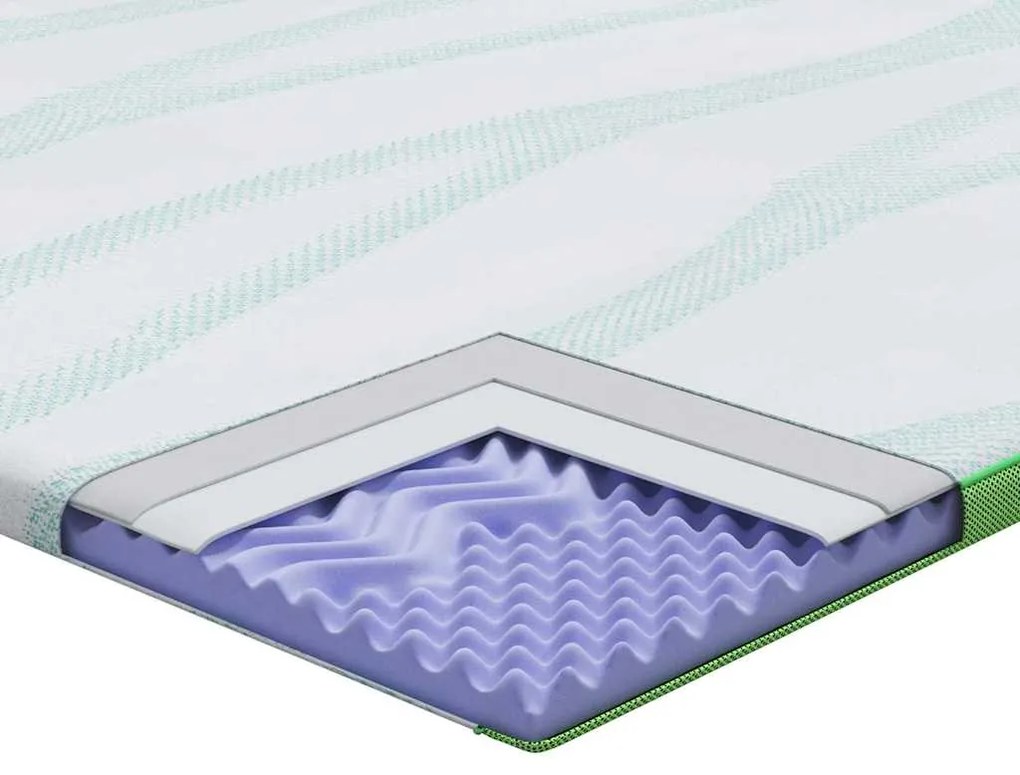 Protetores de Colchão Outros Branco e Verde 140 x 200 cm