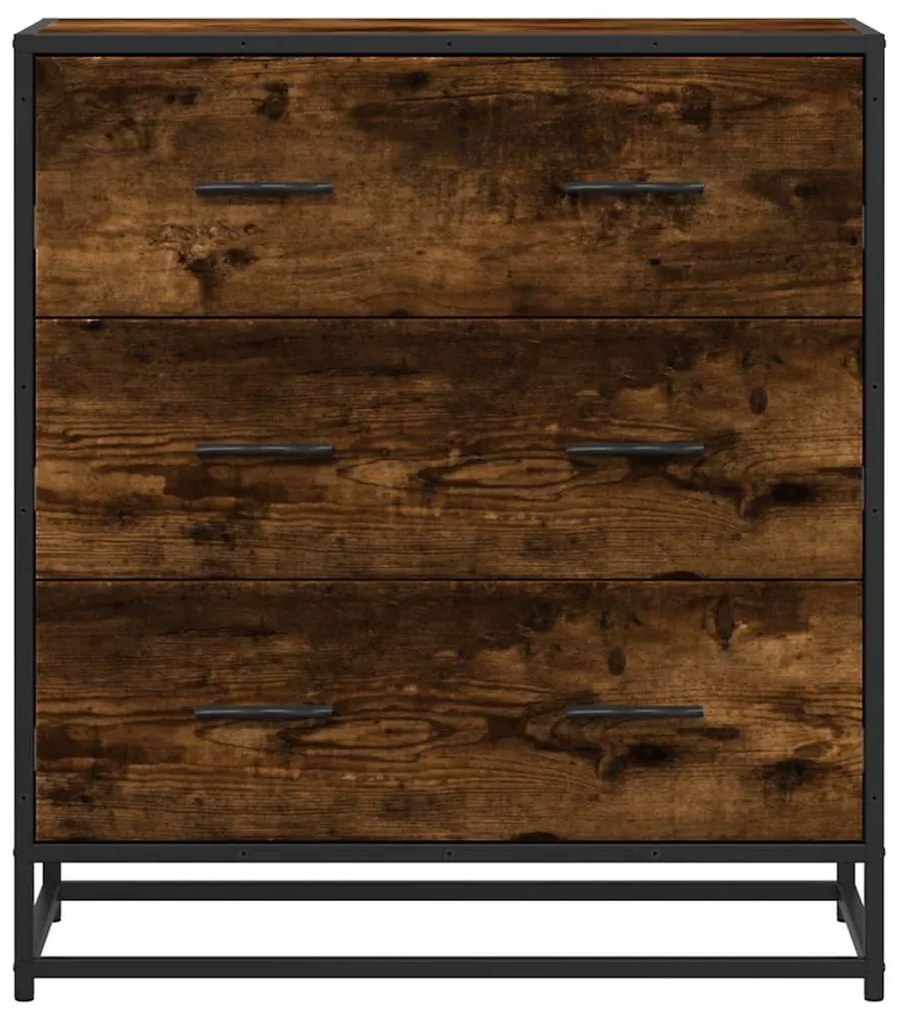 Aparador 68x35x76 cm deriv. de madeira/metal carvalho fumado