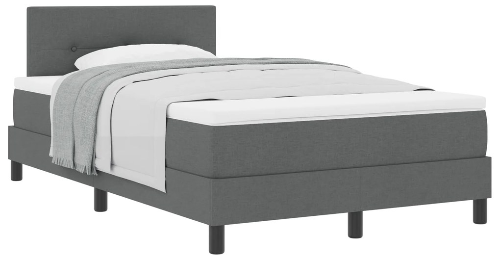 Cama Box com Colchão Cinza Escuro 120x200 cm Tecido