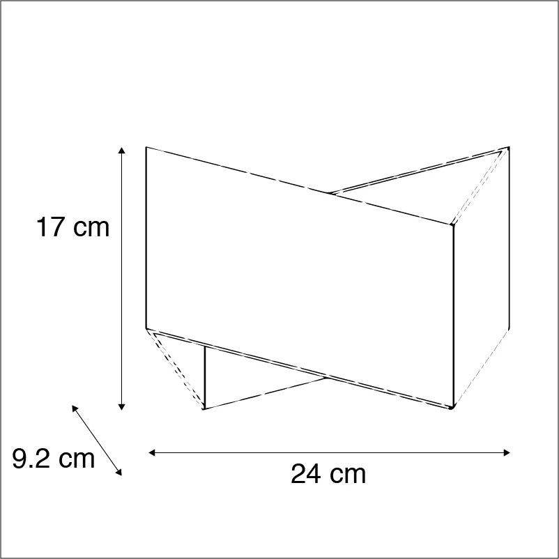 Conjunto de 2 Apliques de Parede Design Branco - Fold Design,Moderno