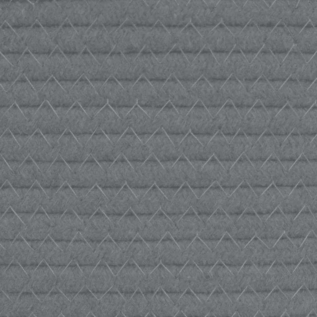 Cesto de arrumação Ø55x36 cm algodão cinzento e branco