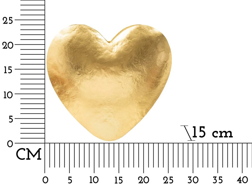 Candeeiro de Parede "Goldy Heart" Dourado – 25,5x15x24 cm