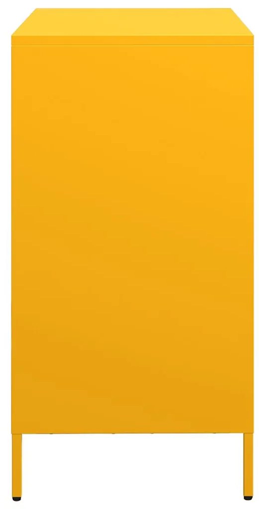 Aparador 68x39x73,5 cm aço laminado a frio amarelo mostarda