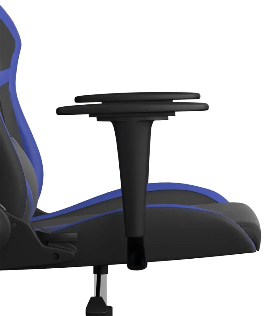 Cadeira de gaming couro artificial preto e azul