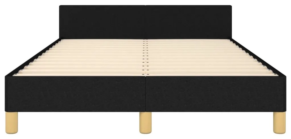 Estrutura de cama sem colchão preto 120x190 cm tecido