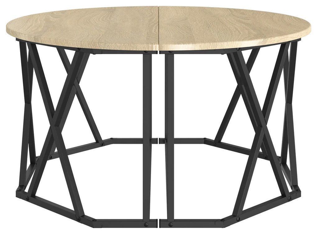 Mesa de Café vidaXL Carvalho Sonoma 80x80x42 cm Madeira de engenharia