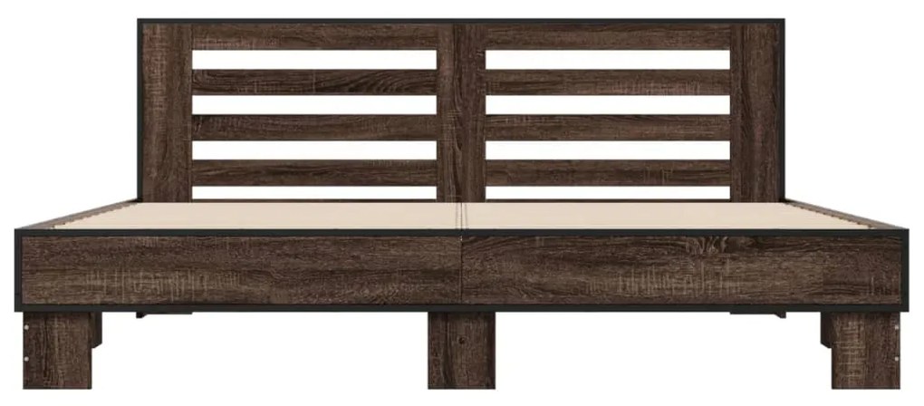 Estrutura de cama 200x200cm derivados madeira/metal