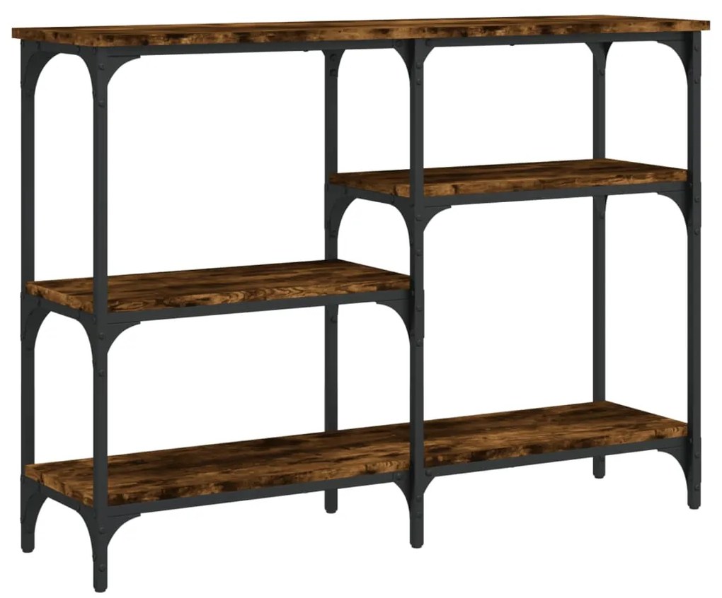 Mesa consola 102x29x75 cm derivados de madeira carvalho fumado