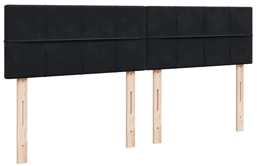 Cama com molas/colchão 180x200 cm veludo preto