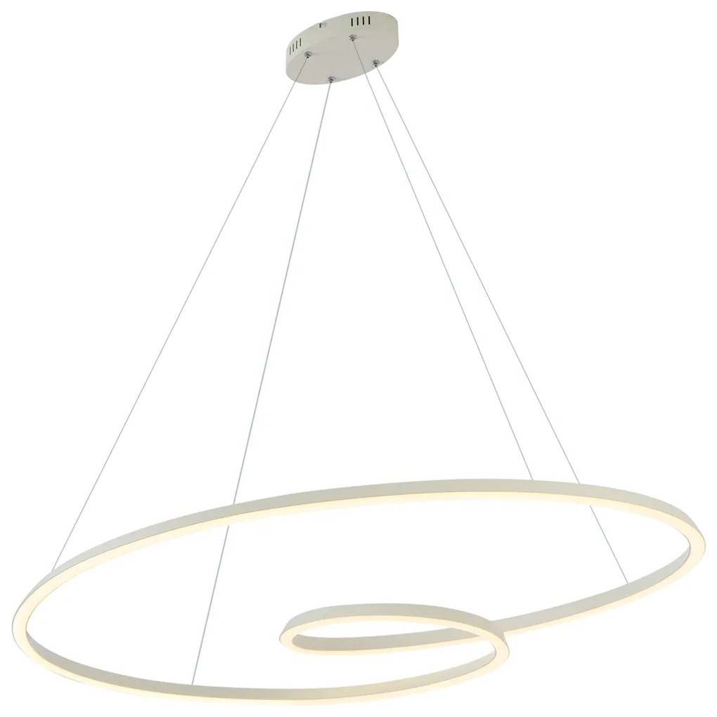 Candeeiro suspenso escandinavo bege 60cm incl. LED regulável em 3 níveis - Circuit Escandinavo