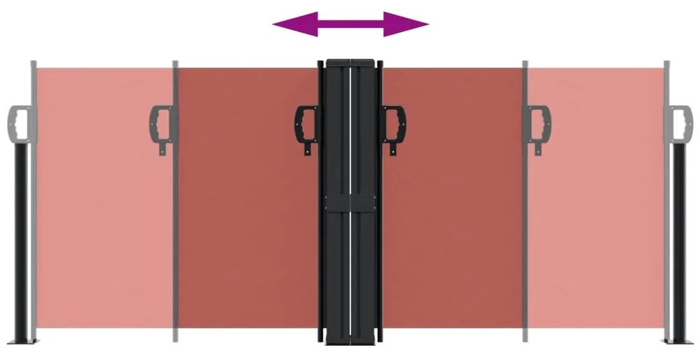 Toldo lateral retrátil 100x1000 cm terracotta