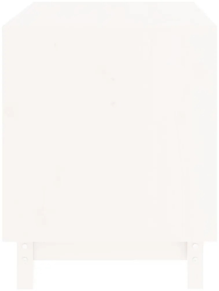 Casota para cães 70x50x62 cm madeira de pinho maciça branco