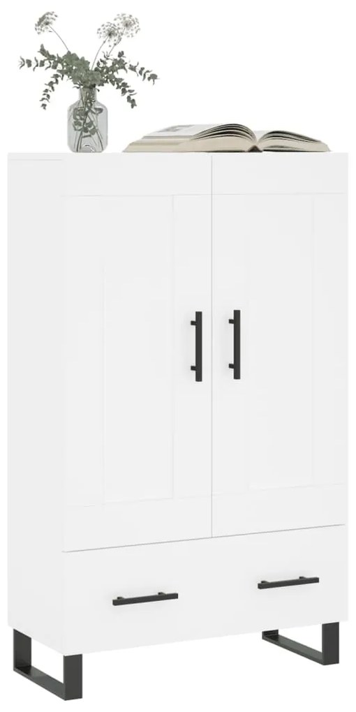 Aparador alto 69,5x31x115 cm derivados de madeira branco