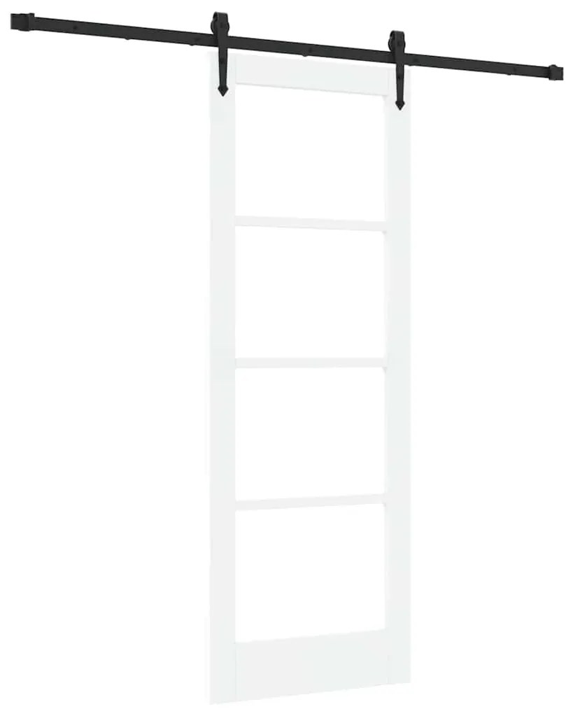Porta Deslizante vidaXL com Conjunto de Ferragens Branca 73.5x198.5 cm
