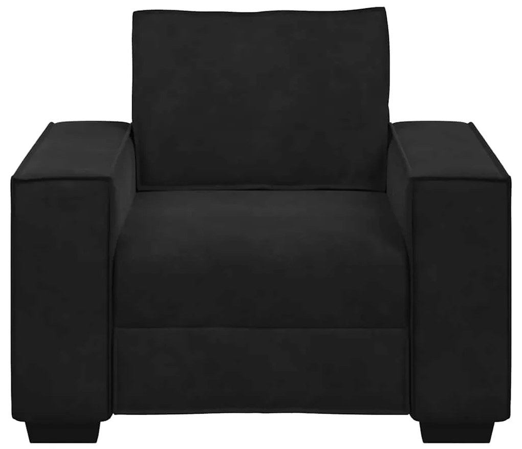 Poltrona 60 cm veludo preto