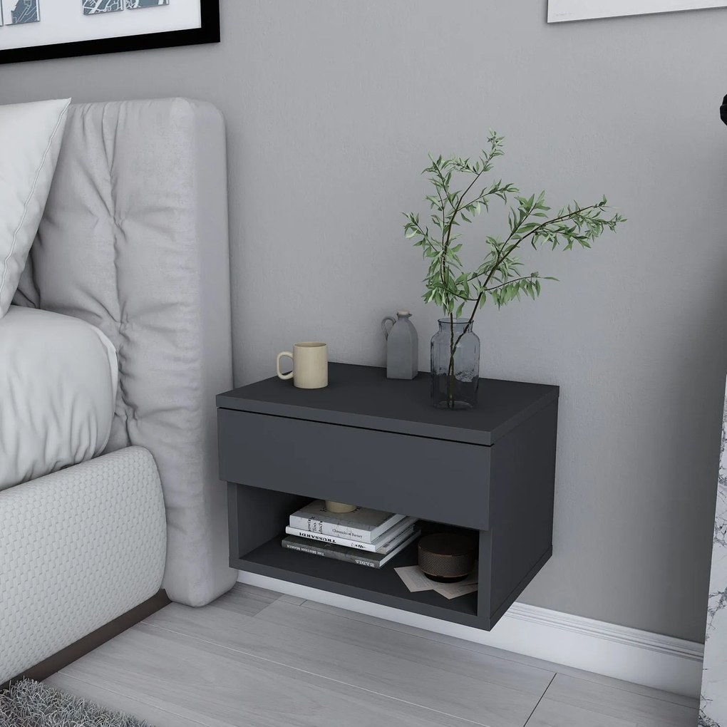 Mesa de Cabeceira Jamot – Antracite – 44,6 cm x 29 cm x 31,9 cm