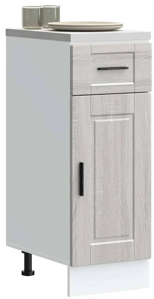 vidaXL Armário base de cozinha Porto derivados madeira cinzento sonoma