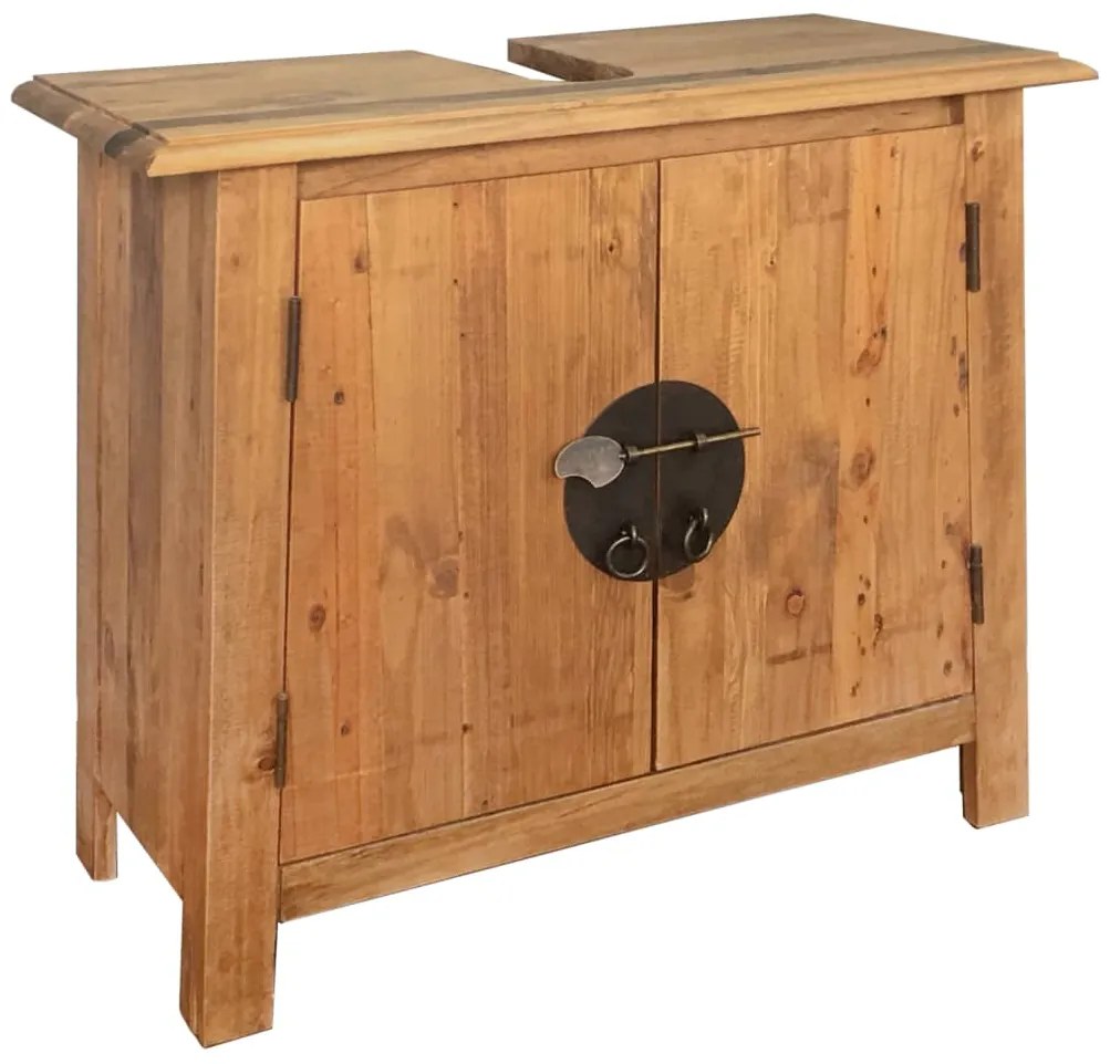 246035 vidaXL Móvel de casa de banho 70x32x63 cm madeira de pinho maciça