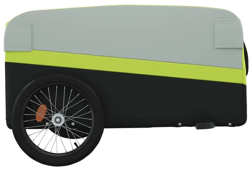 Reboque para bicicleta 45 kg ferro preto e verde