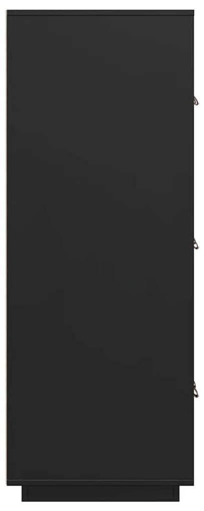 Aparador alto 67x40x108,5 cm pinho maciço preto