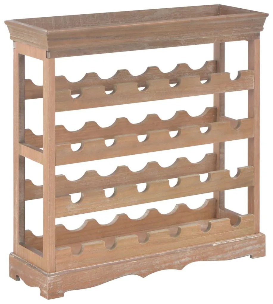 vidaXL Garrafeira castanho 70x22,5x70,5 cm MDF