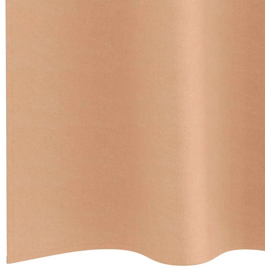 Cortinas 2 pcs Castanho-claro 140 x 140 cm Poliéster