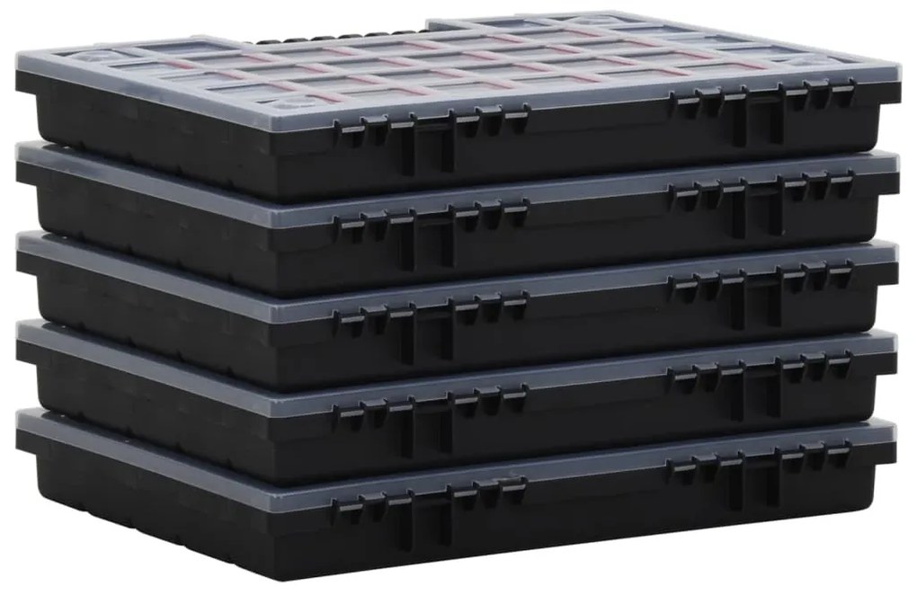 Caixas de arrumação 5 pcs polipropileno 40x30x5 cm