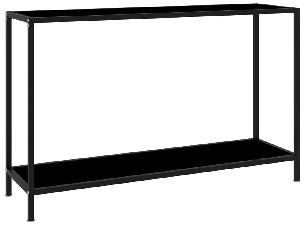 Mesa consola 120x35x75 cm vidro temperado preto