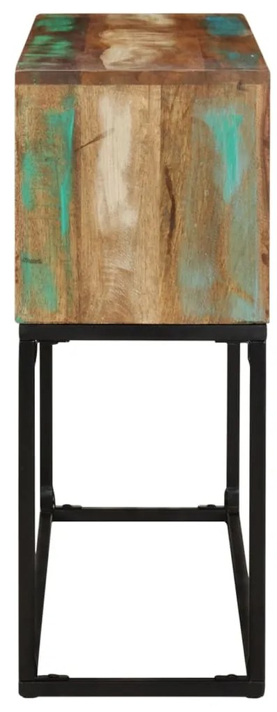 Mesa consola 120x30x75 cm madeira recuperada maciça