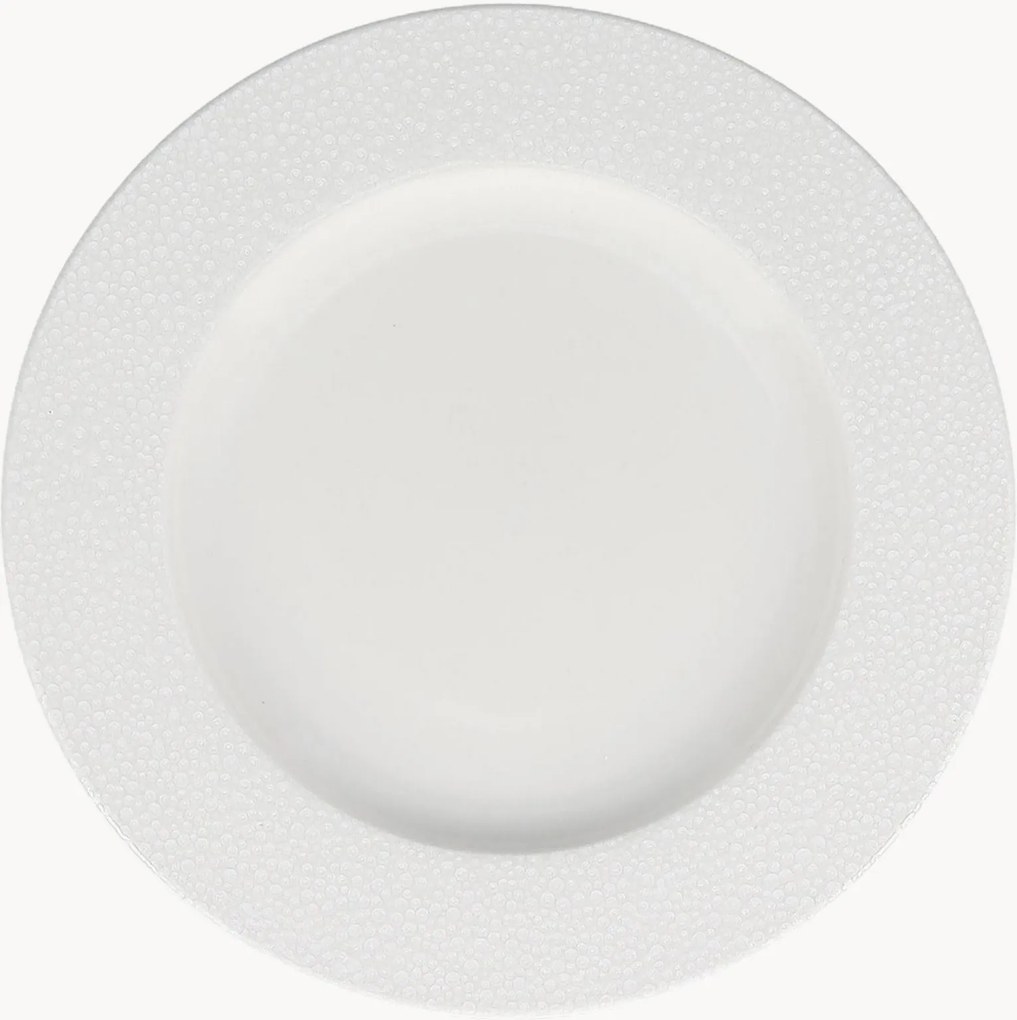 Pratos de sobremesa em porcelana com rebordo Astro, conjunto de 6
