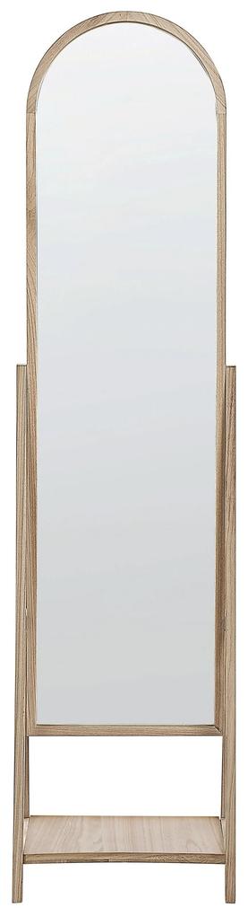 Espelho de pé castanho claro 39 x 170 cm CHAMBERY Beliani