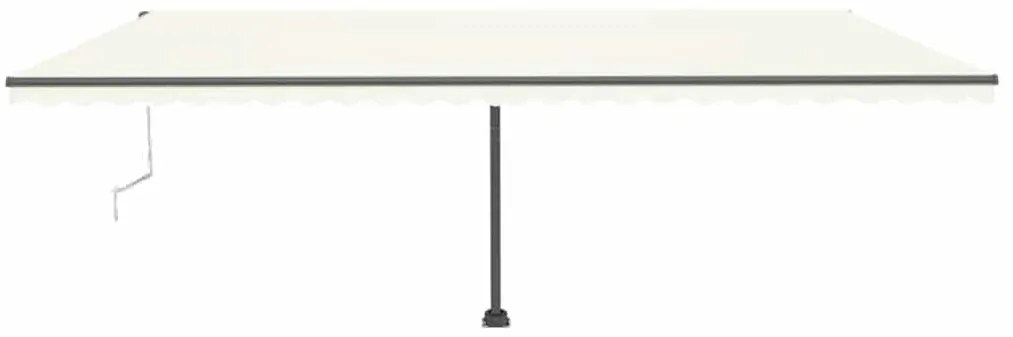 Toldo automático com LED e sensor de vento 600x300 cm cor creme