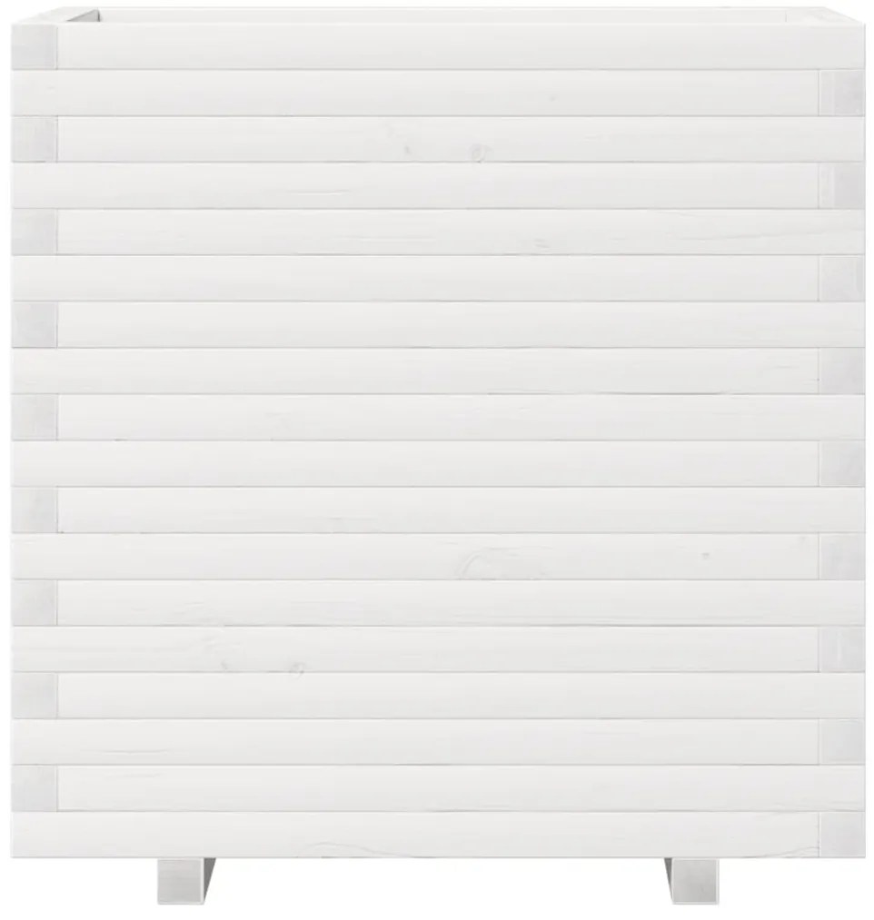 Vaso/floreira de jardim 70x40x72 cm pinho maciço branco