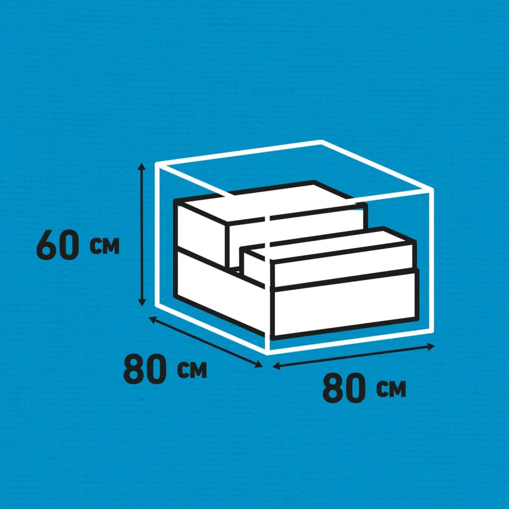 Cobertura para almofadões de exterior 80x80x60cm cinzento