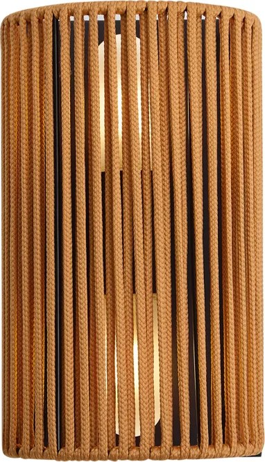 Candeeiro de Parede Japandi Laranja com Preto e Corda IP44 - Jayla