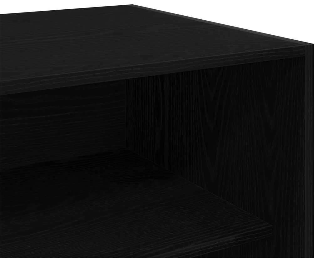 Guarda-roupa de Carvalho Preto - 100 x 50 x 200 cm, feito de madeira e