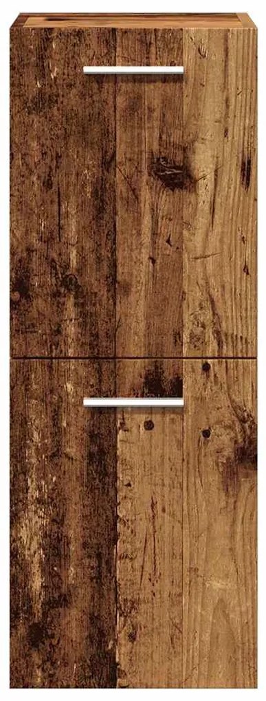 4 pcs conj. móveis casa banho derivados madeira madeira velha